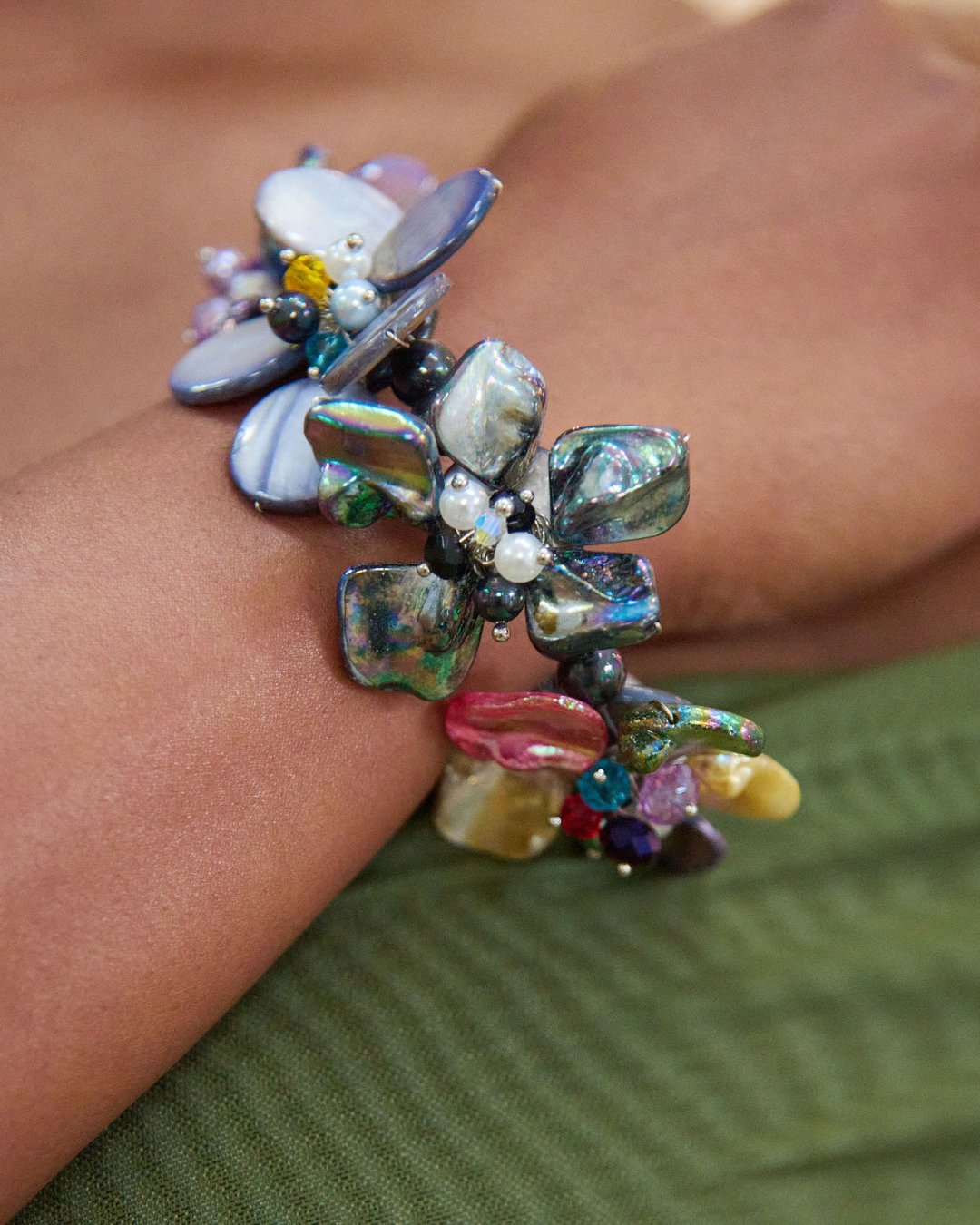 Wisteria Semi Precious Bracelet - Abalone