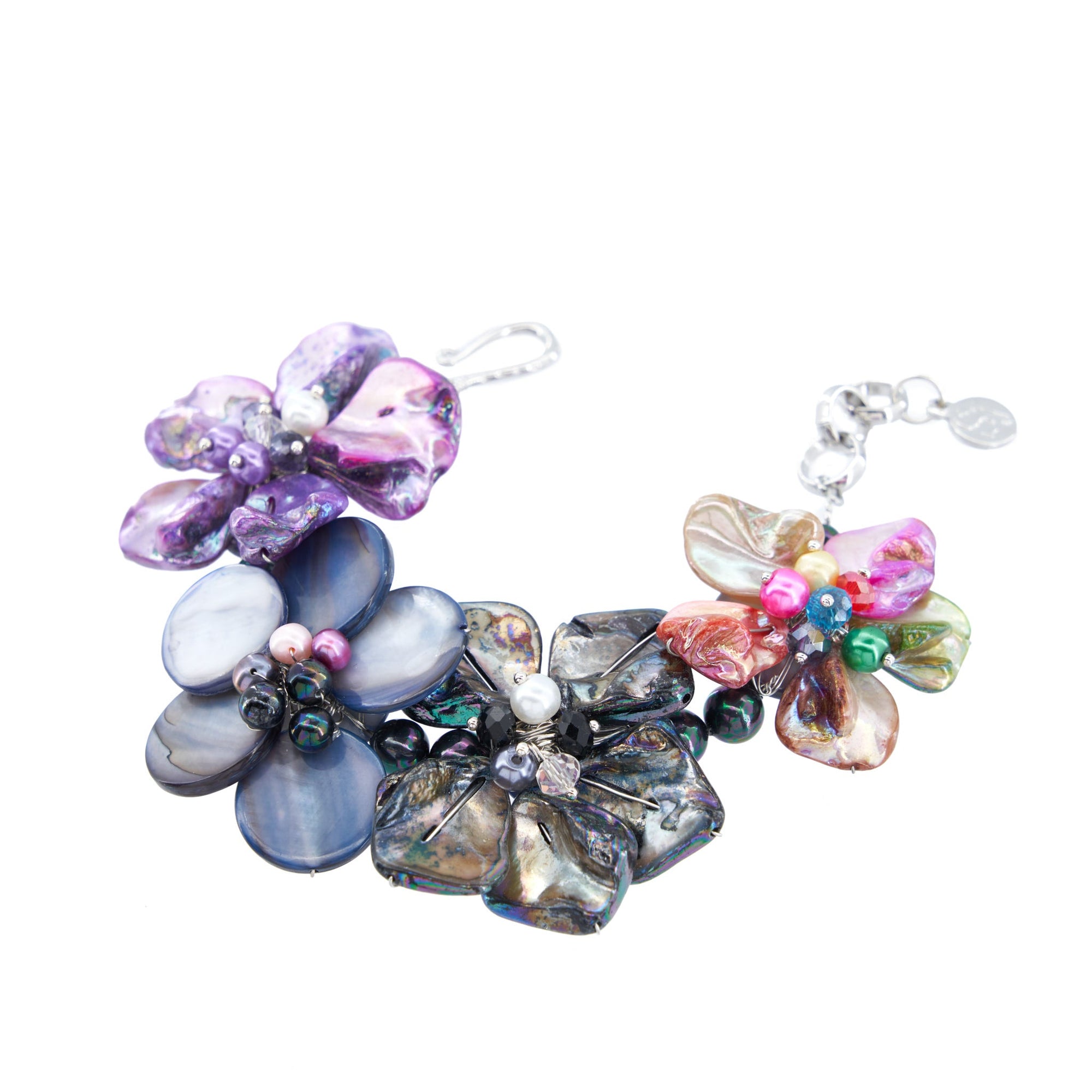 Wisteria Abalone Shell Bracelet - Wild Flower,Necklaces, Sassy Jones,