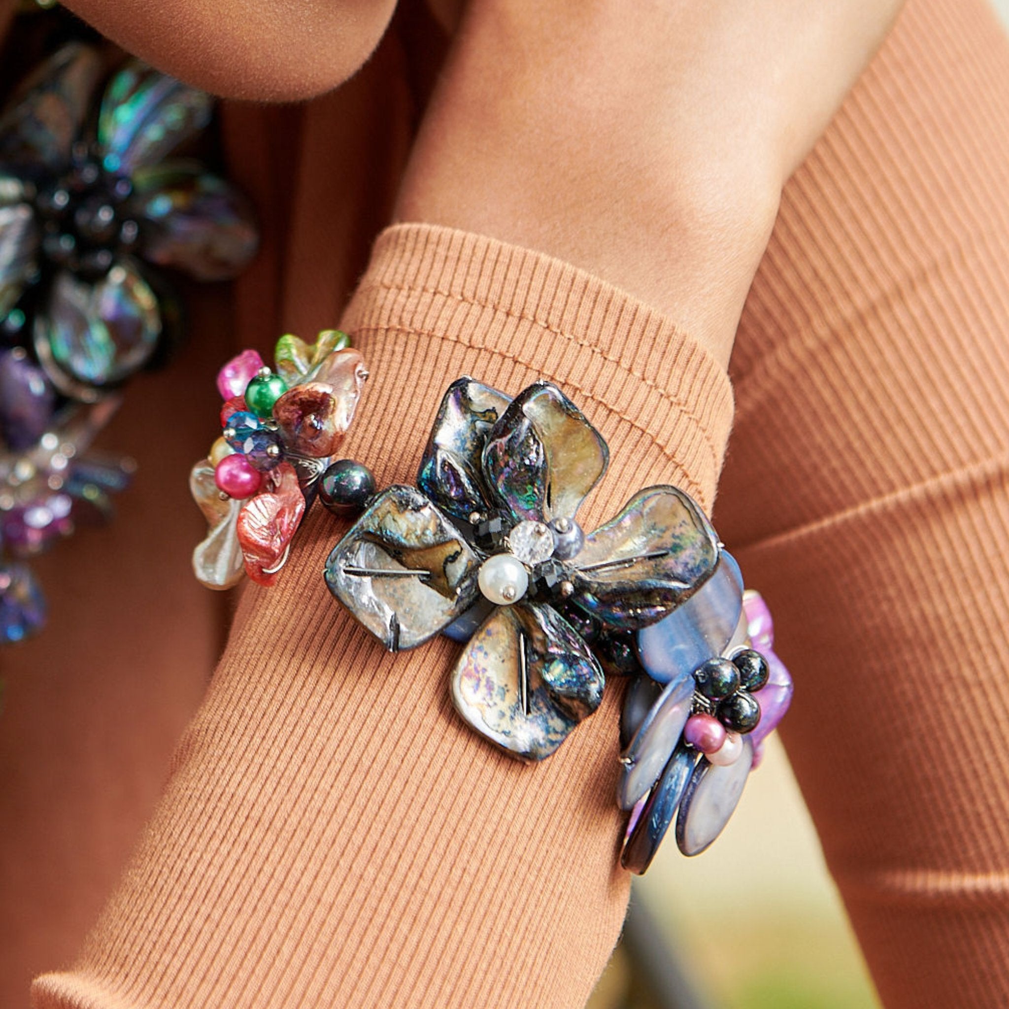 Wisteria Semi Precious Bracelet - Abalone