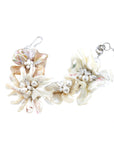 Wisteria Abalone Shell Bracelet - Ivory Flower,Bracelets, Sassy Jones,