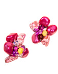 Wisteria Semi Precious Earrings - Pink/Orange Abalone,Earrings, Sassy Jones,