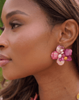 Wisteria Semi Precious Earrings - Pink/Orange Abalone (Sold Out/Reserve Today/Ships August),Earrings, Sassy Jones,