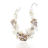 Wisteria Semi Precious Necklace - Mother of Pearl