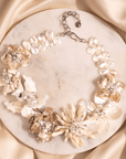 Wisteria Semi Precious Necklace - Mother of Pearl,Necklaces, Sassy Jones,