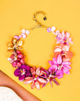 Wisteria Semi Precious Necklace - Pink/ Orange Abalone,Necklaces, Sassy Jones,