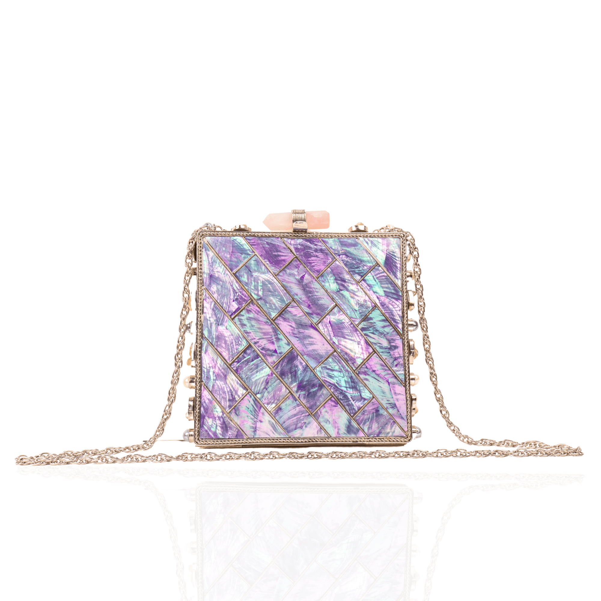 Wisteria Square Clutch - Abalone,Handbags, Sassy Jones,