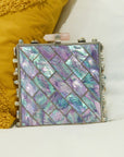 Wisteria Square Clutch - Abalone,Handbags, Sassy Jones,