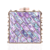 Wisteria Square Clutch - Abalone,Handbags, Sassy Jones,