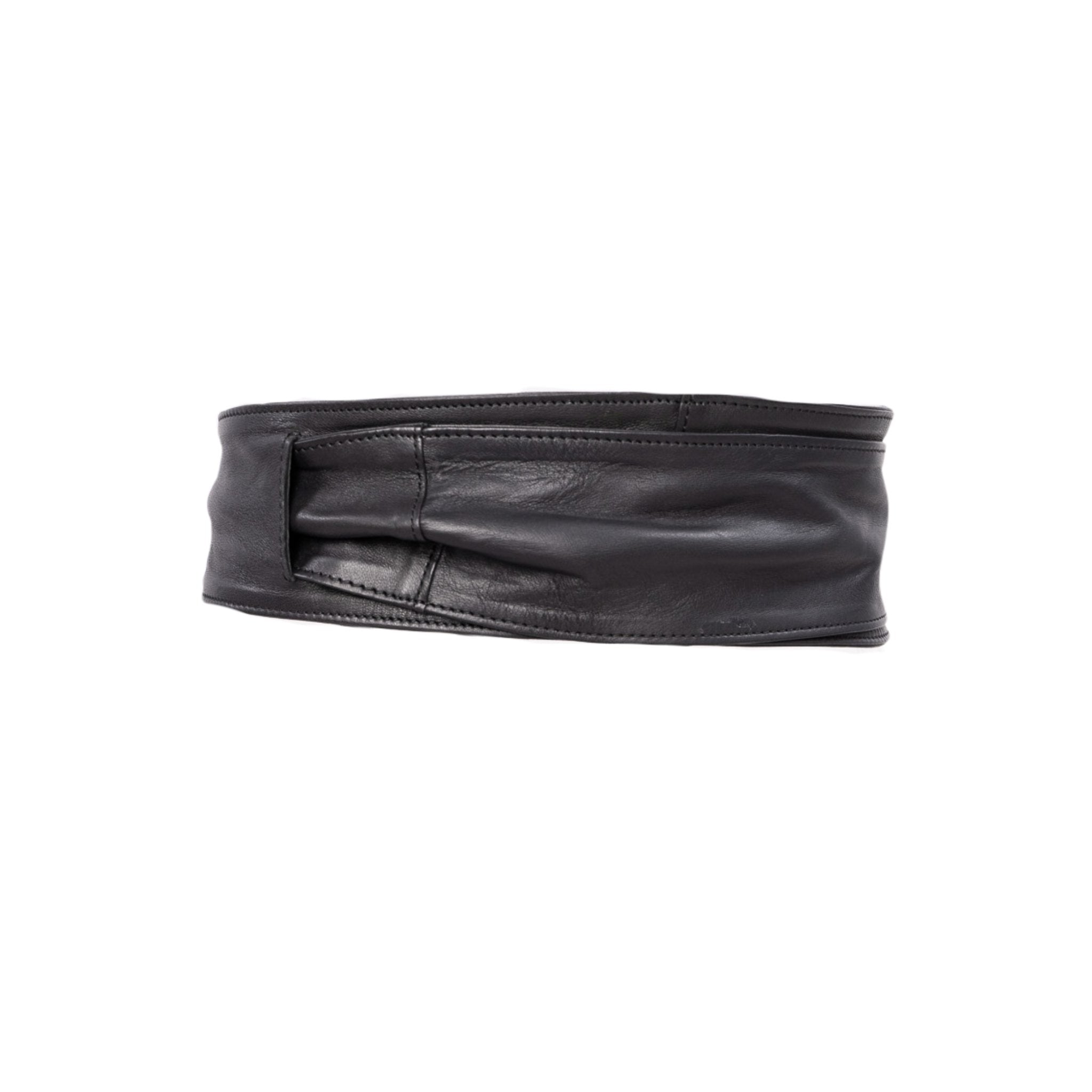 Yaya Leather Wrap Belt - Black - Sassy Jones