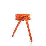 Yaya Leather Wrap Belt - Orange - Sassy Jones