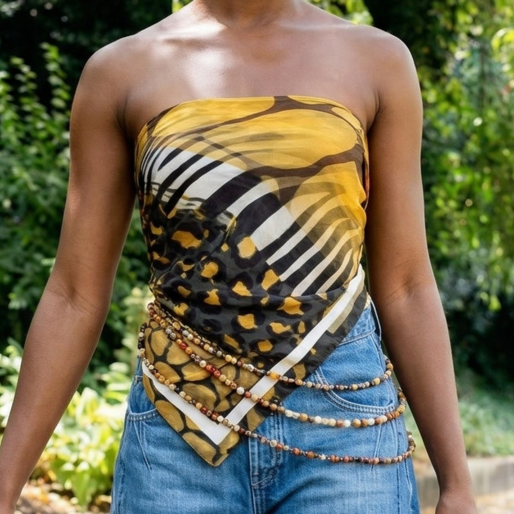 Zanzibar Luxe Scarf 33" X 33",Scarves, Sassy Jones,