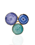 Zari Agat Cluster Adjustable Ring - Green/Purple/Blue,Rings, Sassy Jones,