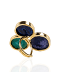 Zari Agat Cluster Adjustable Ring - Green/Purple/Blue,Rings, Sassy Jones,