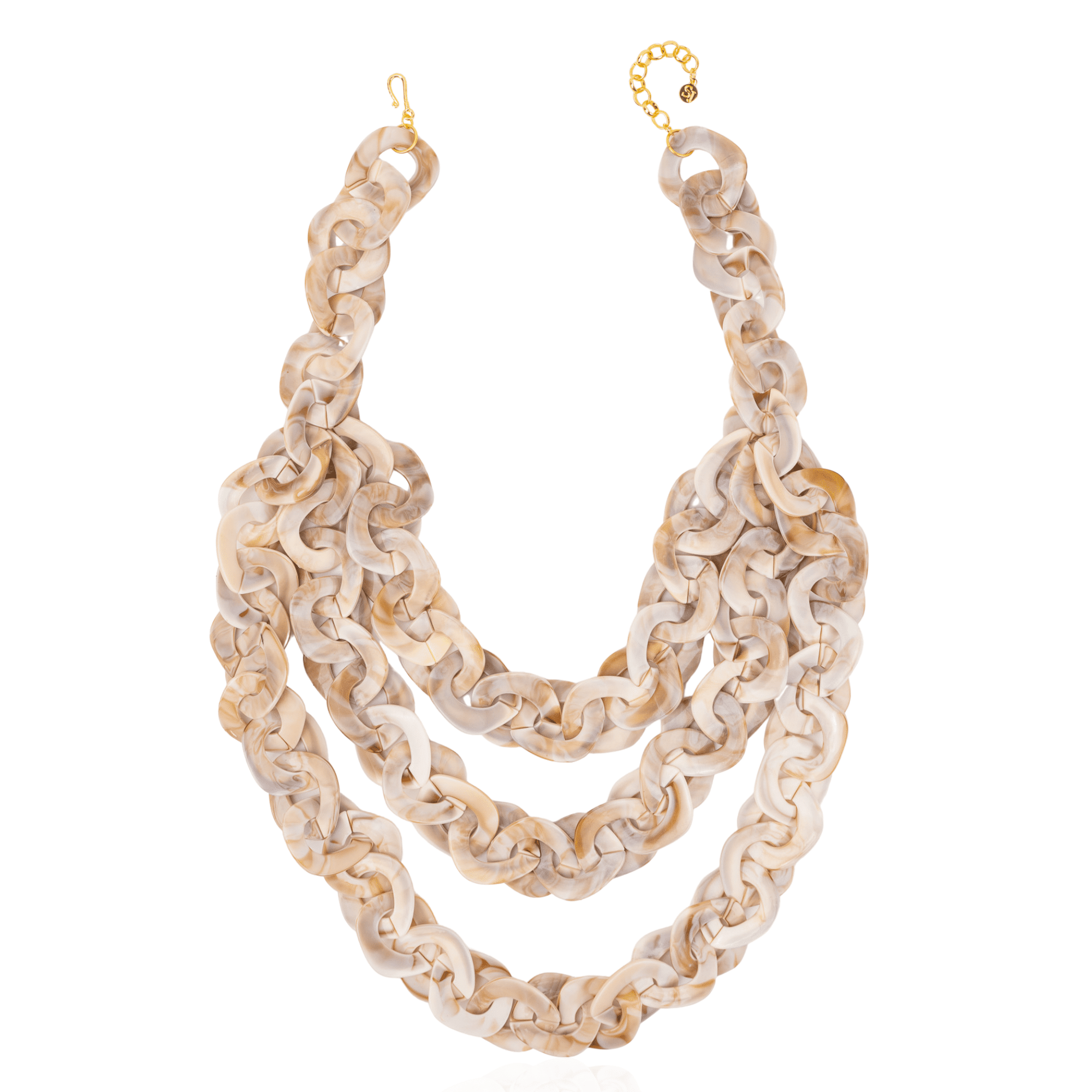 Zaria Cascading Chain - Natural,Necklaces, Sassy Jones,