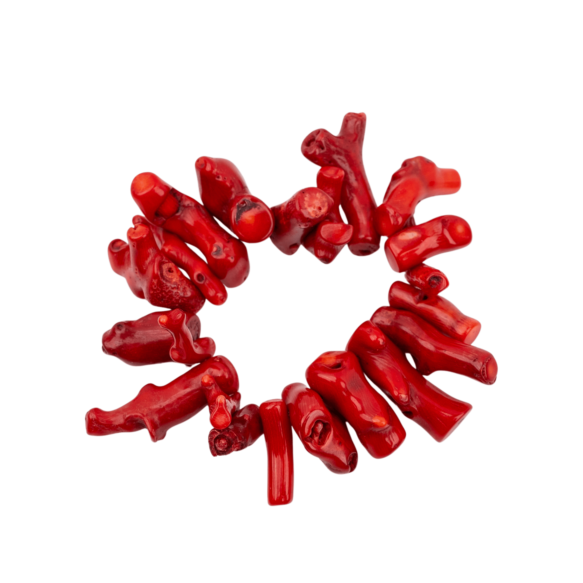 Ziva Natural Coral Stretch Bracelet - Red Coral,Bracelets, Sassy Jones,