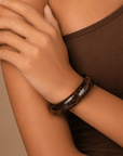 Zoya Chocolate Luxe Bangle,Bracelets, Sassy Jones,