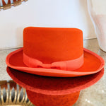 Alice Angled Top Hat - Flaming Orange - Sassy Jones