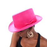 ﻿﻿Alice Angled Top Hat - Hot Pink - Sassy Jones