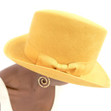 Alice Angled Top Hat - Mustard - Sassy Jones