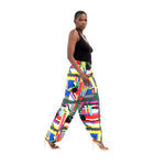 Fiorella Luxe Patchwork Hi-Waisted Pants - Abstract - Sassy Jones