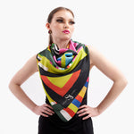 Iconic Abstract Silk Blend Oversized Scarf - Sassy Jones
