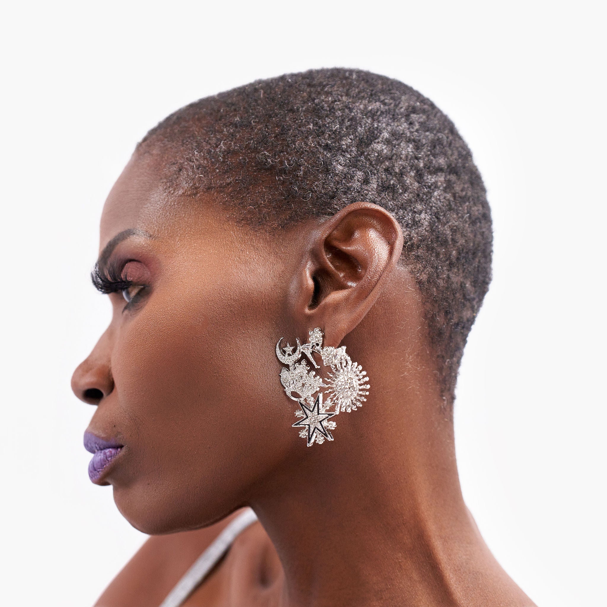 Miss Youniverse Earring - Silver - Sassy Jones