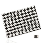 Mzuri Beaded Placemat and Napkin Ring Set of 4 - Houndstooth - Sassy Jones