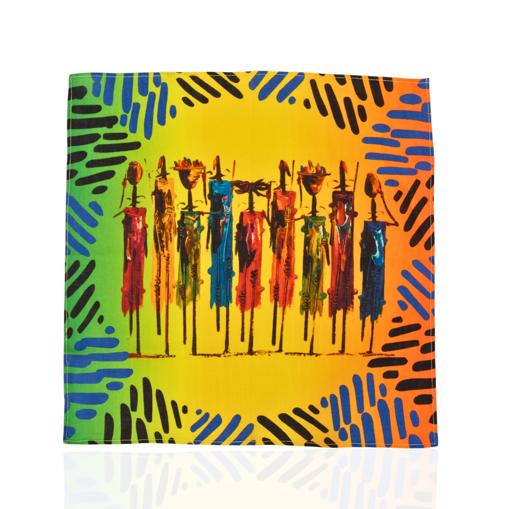 Mzuri Linen Napkin Set of 4 - Maasai Sherrie - Sassy Jones