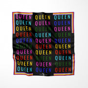 Queen Silk Blend Oversized Scarf - Black/Multi - Sassy Jones