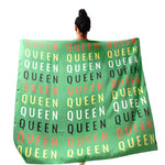 Queen Silk Blend Oversized Scarf - Preppy Green - Sassy Jones