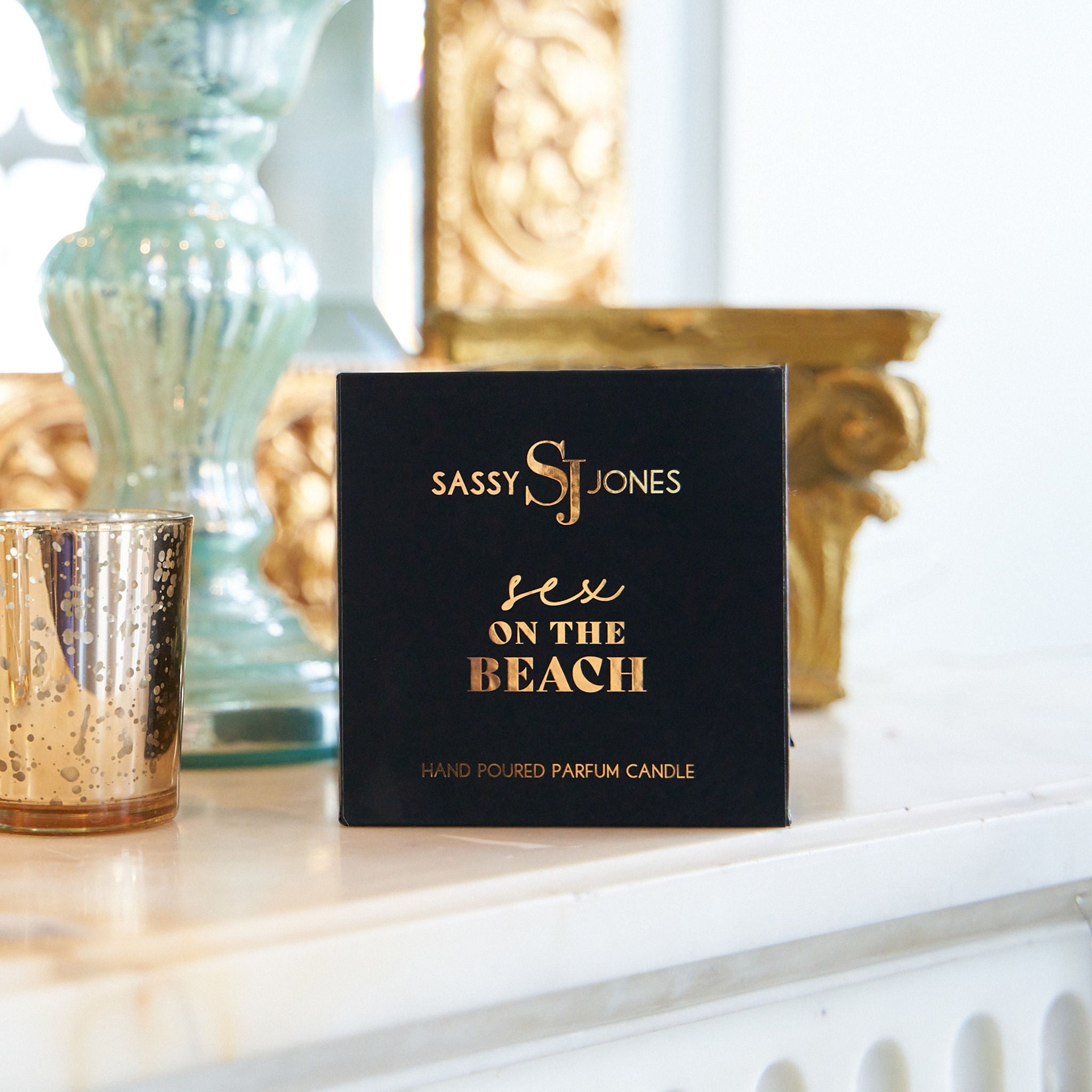 Sex On The Beach Candle - Sassy Jones, musk-scented, soy candle, scent therapy