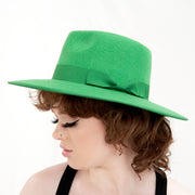 Taylor Wide Brim Fedora - Emerald - Sassy Jones
