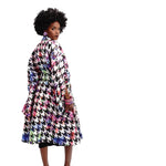 The Signature Quilted Kimono - Paintball Houndstooth - Sassy Jones