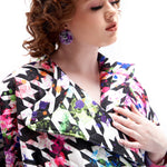 The Signature Quilted Kimono - Paintball Houndstooth - Sassy Jones