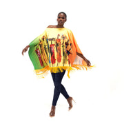 The Stella Fringe Poncho- Maasai Sherrie - Sassy Jones