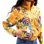 The Ulana Zip Sleeve Jacket - Golden Olive Grove - Sassy Jones