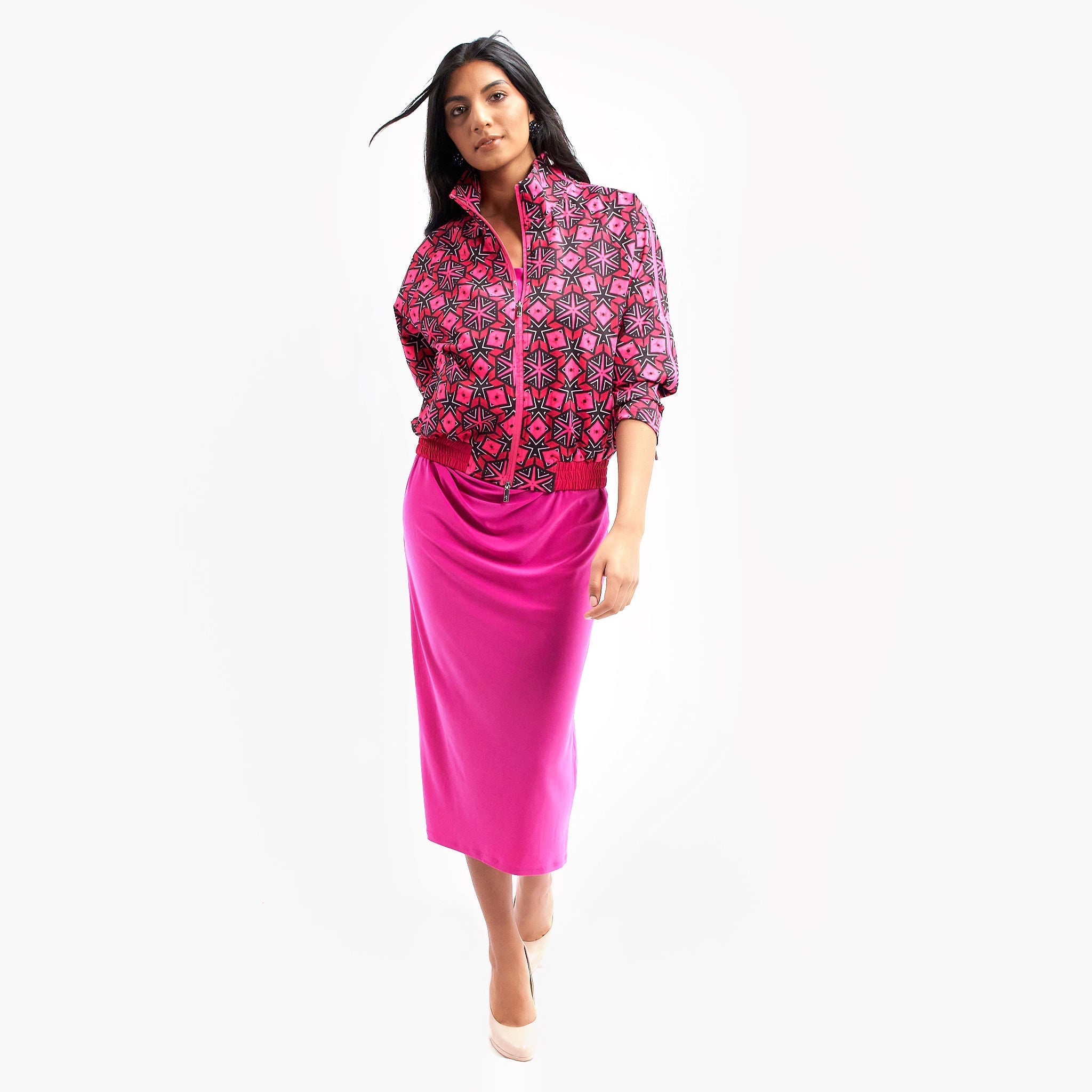 The Ulana Zip Sleeve Jacket - Passion Pink - Sassy Jones